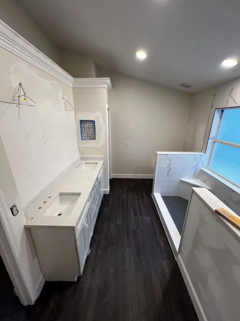 Carpentry 14 interior bath cabinet painting